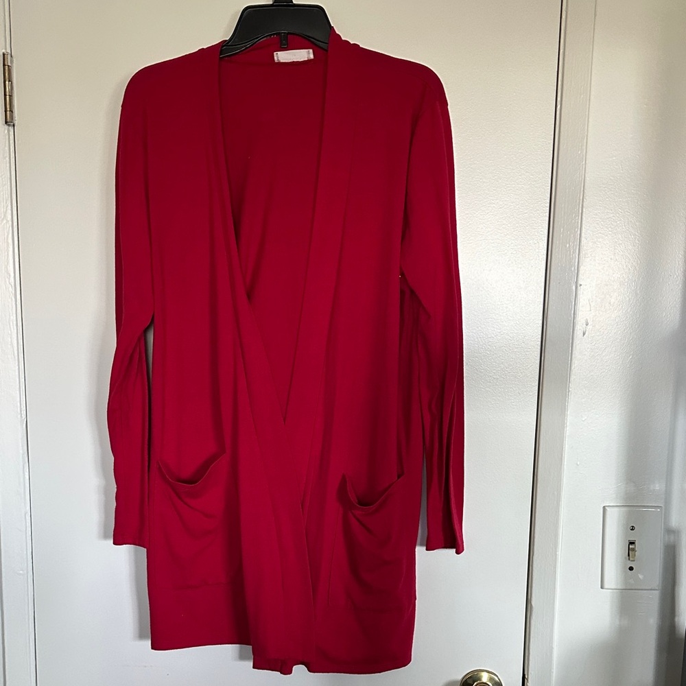 Zenana Outfitters Red Cardigan